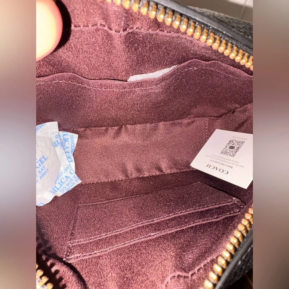 NWT Coach Mini Jamie Camera Bag in Black Pebble Leather - Picture 12 of 16